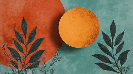 Boho texture overlay. Backgrounds. Overlay design. Textile mockups. Packaging. Social media templates. Boho-style palette with sun and plant overlays