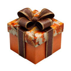 Autumnthemed gift box with bow
