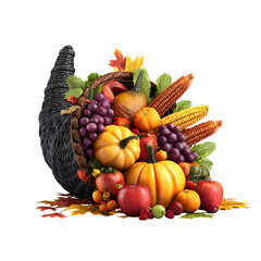 Cornucopia of autumnal harvest bounty