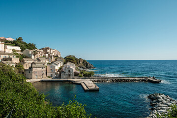 The small fishing village of Porticciolo on east coast of Cap Corse in Corsica