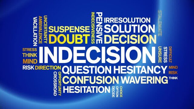 indecision animated word cloud;text design animation tag kinetic typography seamless loop.