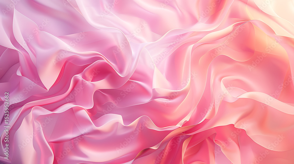 Poster a delicate abstract background featuring soft pink hues and flowing shapes, creating a dreamy and el