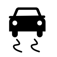 Traction control warning light control system indicator light black silhouette.eps