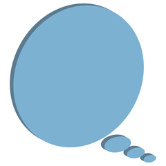 吹き出し　青色　淡い　イラスト