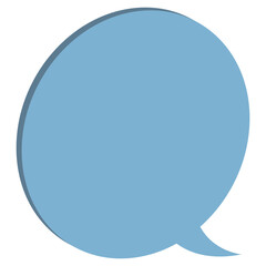 吹き出し　青色　淡い　イラスト