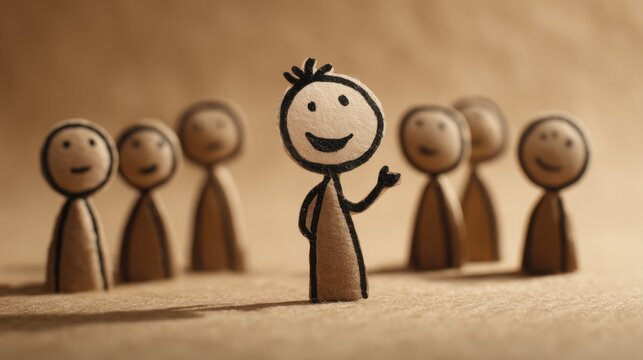 A stick figure teaching others about health symbolizes the power of knowledge to inspire better care.
