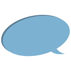 吹き出し　青色　淡い　イラスト