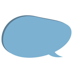 吹き出し　青色　淡い　イラスト