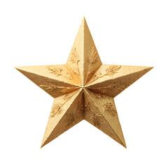 Golden star ornament radiates against black