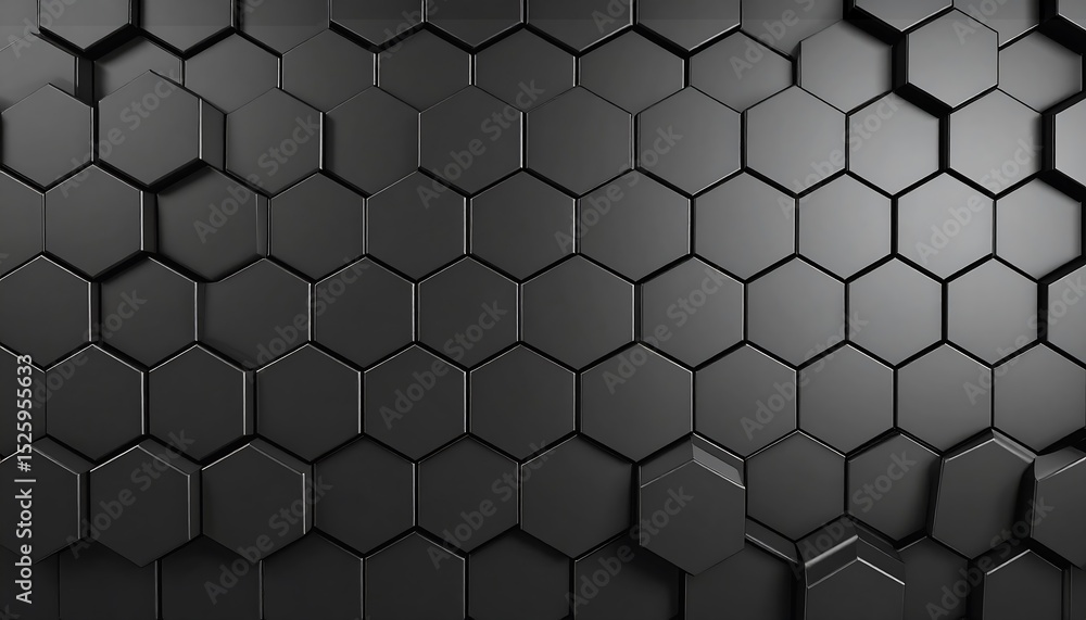 Poster abstract geometric hexagon pattern
