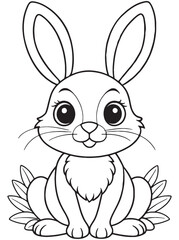 Cottontail Coloring Page Adorable Eastern Animal Art For Kids