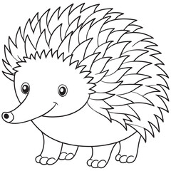 Echidna Coloring Page Printable Cute Animal Illustration For Kids