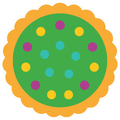 Naklejka premium Sweet Bakery Green Jelly Tart Sprinkles cooking clipart, Bakery Elements design illustration, Kitchen Bakery sublimation design 