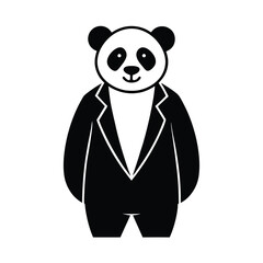 Panda Bear Wearing a Suit Illustration