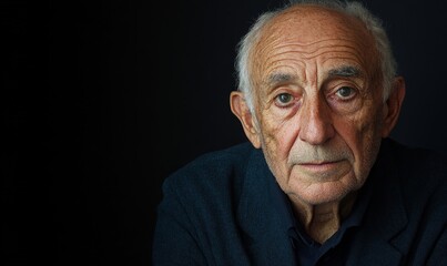 Portrait of senior man, highlighting the wisdom and experience of aging with a confident and reflective look, Generative AI