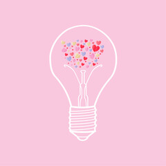 Red and white folded paper hearts isolated on red valentines day background vector