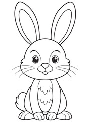 Hare Coloring Page Fun Easter Animal Art For Kids