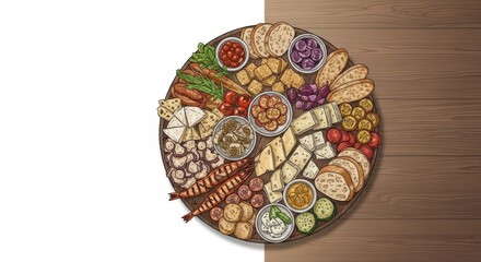 Delicious Gourmet Food Platter A Culinary Masterpiece