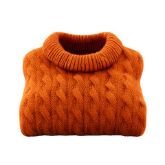 Warm folded woollen orange winter garment