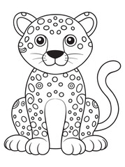 Cute Jaguar Cub Coloring Page Adorable Animal Art For Kids