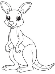 Kangaroo Coloring Page Fun Printable Illustration For Kids