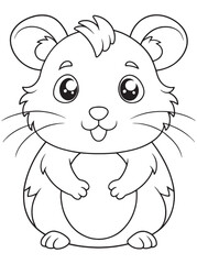 Lemming Coloring Page Cute Rodent Animal Art For Kids