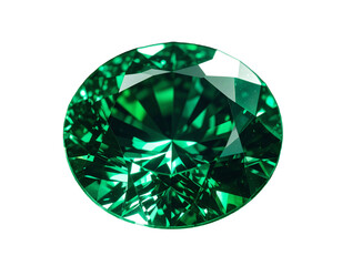 Fototapeta premium Stunning green gemstone with brilliant facets.