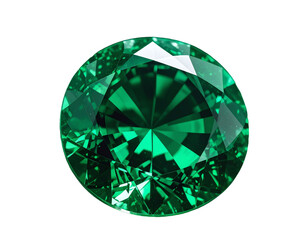 Beautiful emerald gemstone with brilliant cut.