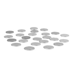 Scattered Coins on white background