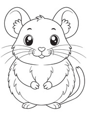 Pika Coloring Page Cute American Animal Art For Children