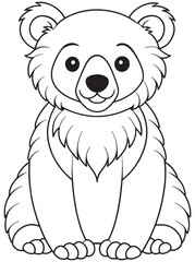 Andean Bear Cub Coloring Page Adorable Animal Art For Kids