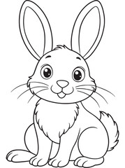 Cute Arctic Hare Coloring Page Adorable Wildlife Animal Art