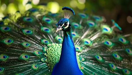 Peacock Displaying Feathers