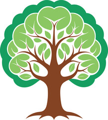 Obraz premium Creative Brain Symbol Shaped Like Tree.