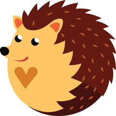 Cute Hedgehog Curled Up in Defense.