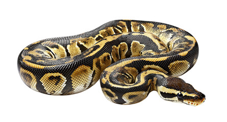 Obraz premium python with beautiful pattern isolated on a transparent background