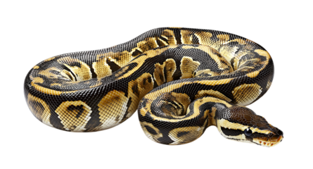 python with beautiful pattern isolated on a transparent  background