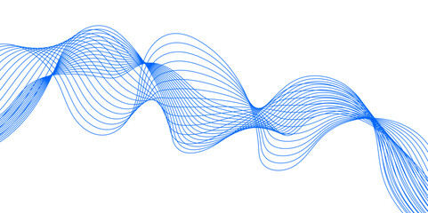 Abstract blue background with a glowing abstract waves. Abstract wave element for design. Digital frequency track equalizer, Futuristic background design. Long exposure, Light painting photography.