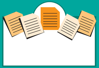 Documents with frame for text