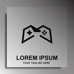 Game logo template vector illustration. Joystick design icon. Joystick button. Suitable for business, company, digital, sports, e-sports etc.