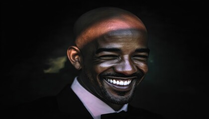 Fototapeta premium Close-up portrait of a smiling man