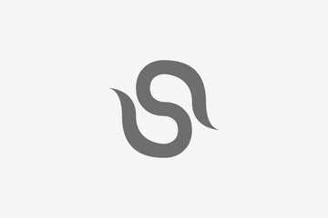 letter S curved snake logo