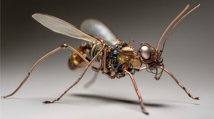 Fototapeta premium Metallic insect creative design