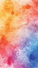 Fototapeta premium Vibrant Watercolor Rainbow Gradient Abstract Background.