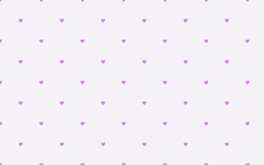 A delicate seamless pattern of tiny purple hearts on a light background, perfect for romantic designs, baby showers, and feminine themes. Ideal for textiles and digital use.