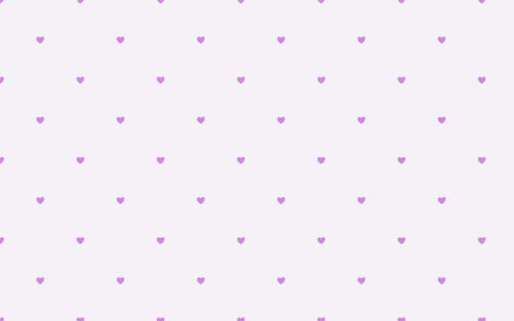 A delicate seamless pattern of tiny purple hearts on a light background, perfect for romantic designs, baby showers, and feminine themes. Ideal for textiles and digital use.