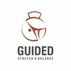 Minimalist Outline Dumbbell Silhouette for Fitness Gym Training Logo