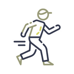 Morning Run Line Icon for Fitness Apps, Health Blogs, Exercise Planners, Sports Websites, Workout Trackers and Jogging Promotional Materials