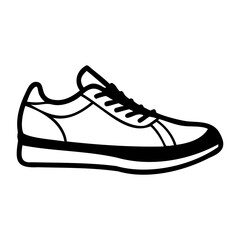Hand drawn shoe sketch vector perfect for transparent background