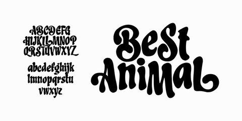 Elegant Font, Luxury Groovy Font. Creative Hand Drawn Uppercase,lowercase .Street Art Classic Lettering Fashion Designs Typography modern serif decorative vintage concept vector illustration